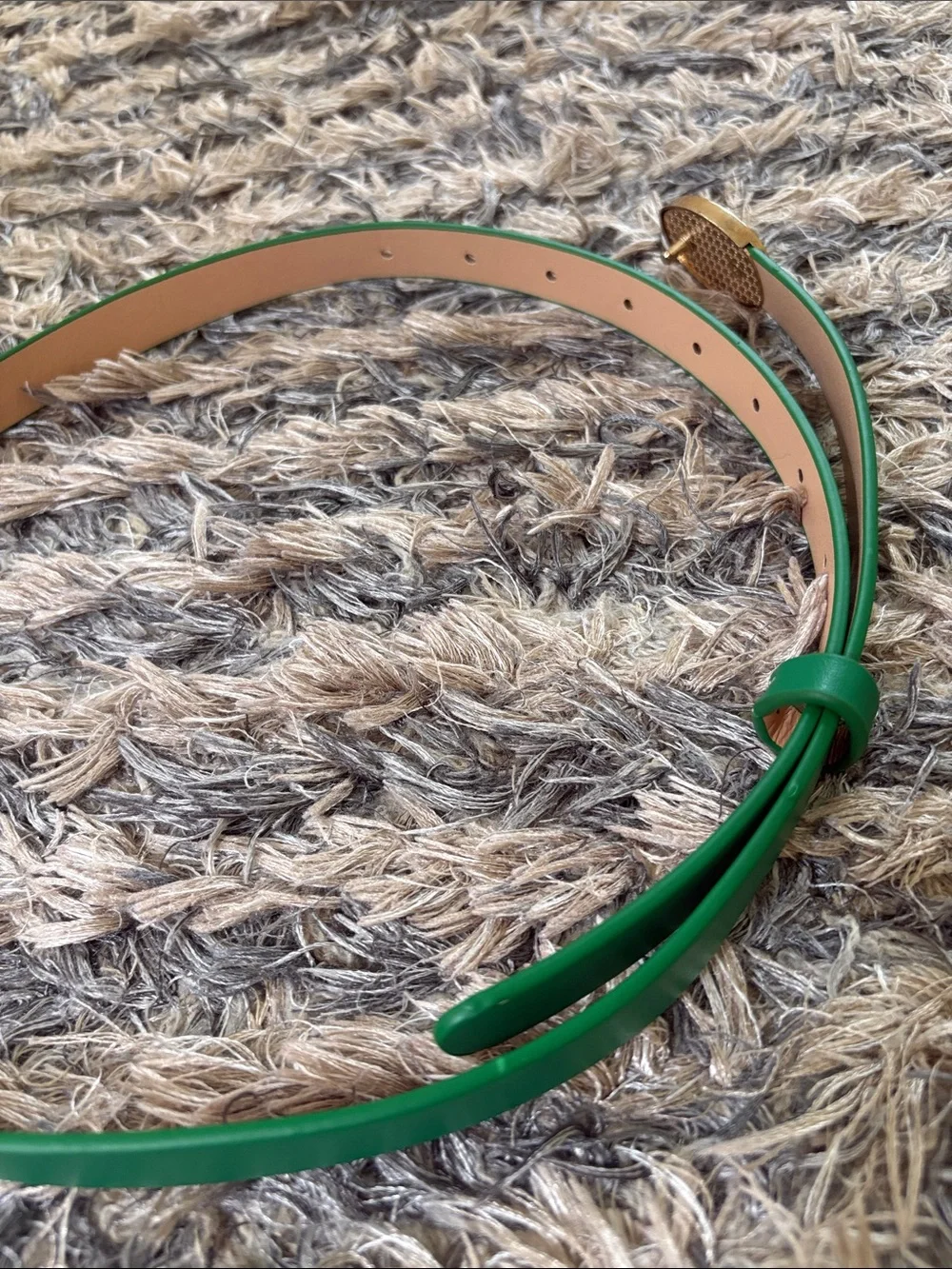 New! Green Women's PU Leather Belt with Honeycomb Enamel Snake Head Buckle OS